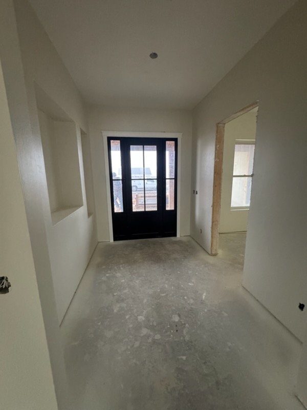 Entry hallway drywall